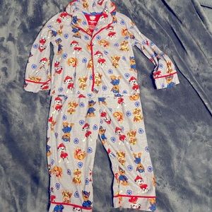 Boy’s Paw Patrol Flannel Button Down Pajama Set-Size 3T- (EUC)
